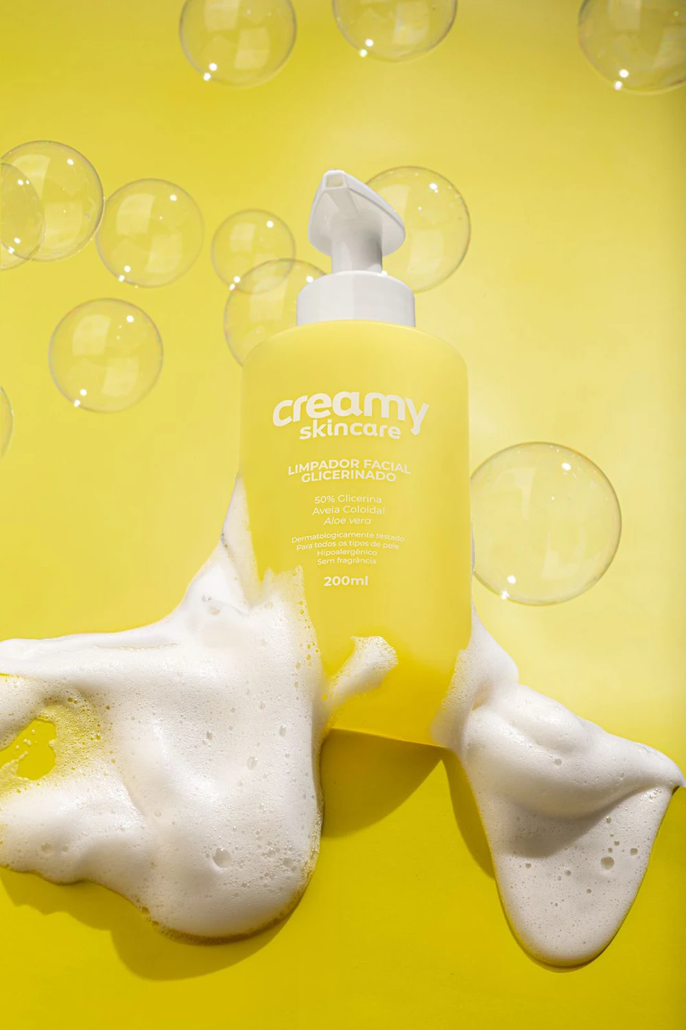 Creamy lança Limpador Facial Glicerinado