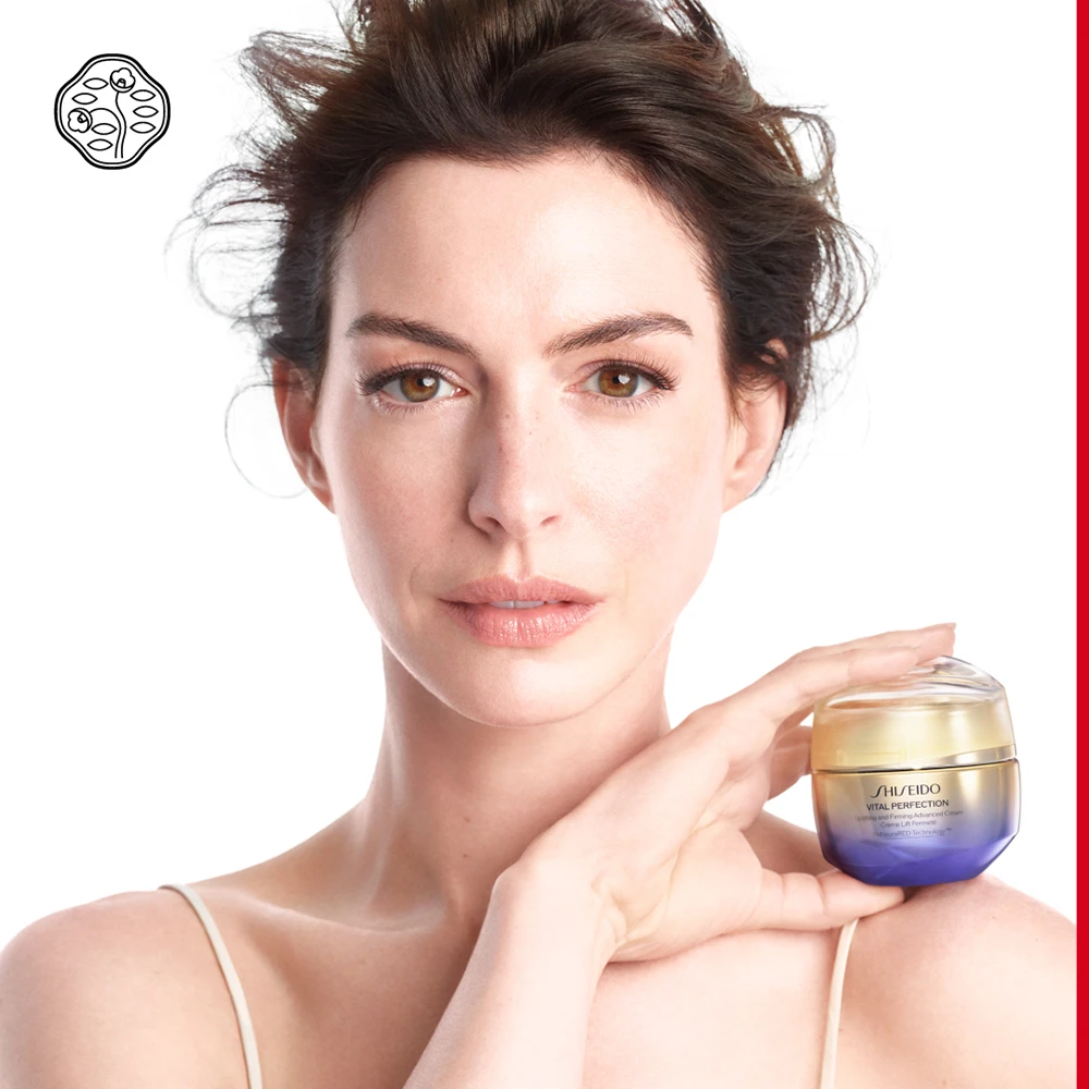 shiseido vital perfection creme - anne hathaway